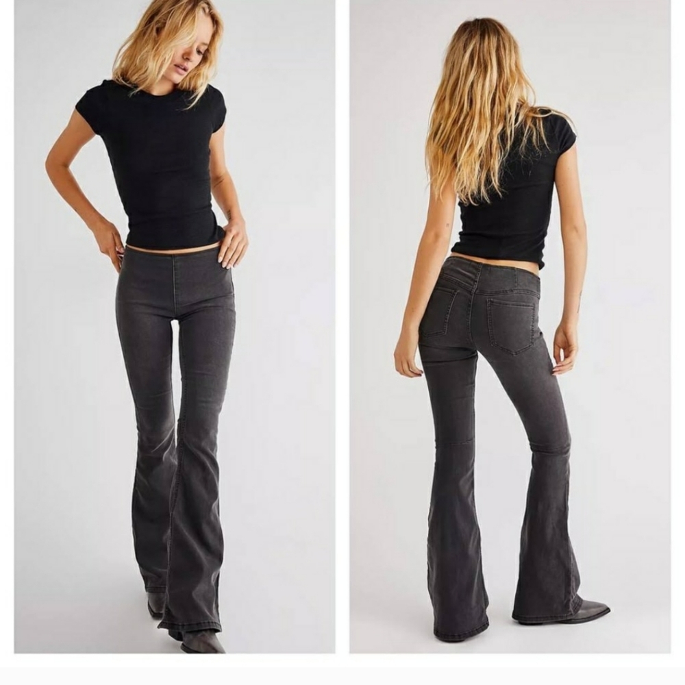 Free People Penny Pull-On Flare Bell Bottom Jeans Size 31